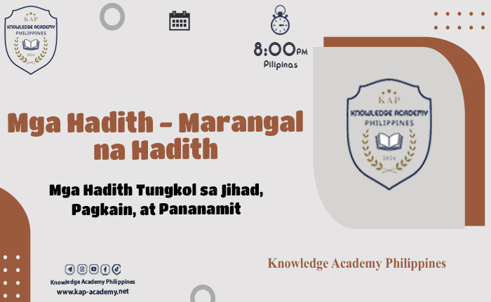 Mga Hadith Tungkol sa Jihad, Pagkain, at Pananamit
