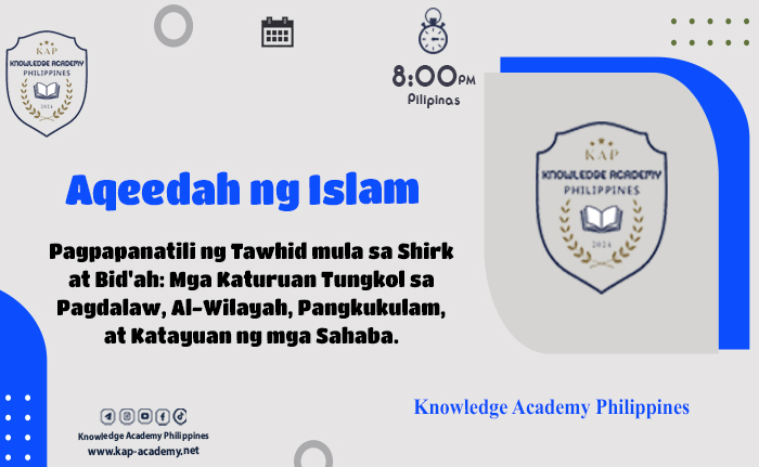 Pagpapanatili ng Tawhid mula sa Shirk at Bid'ah: Mga Katuruan Tungkol sa Pagdalaw, Al-Wilayah, Pangkukulam, at Katayuan ng mga Sahaba.